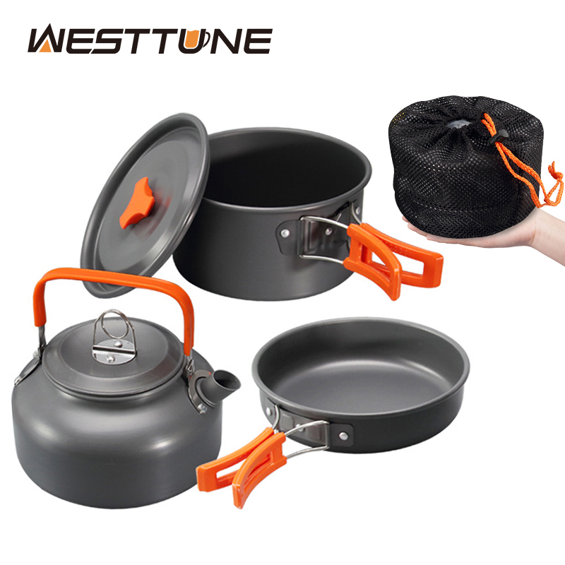 Outdoor Camping World - WESTTUNE Camping Cookware Kit Aluminum Outdoor