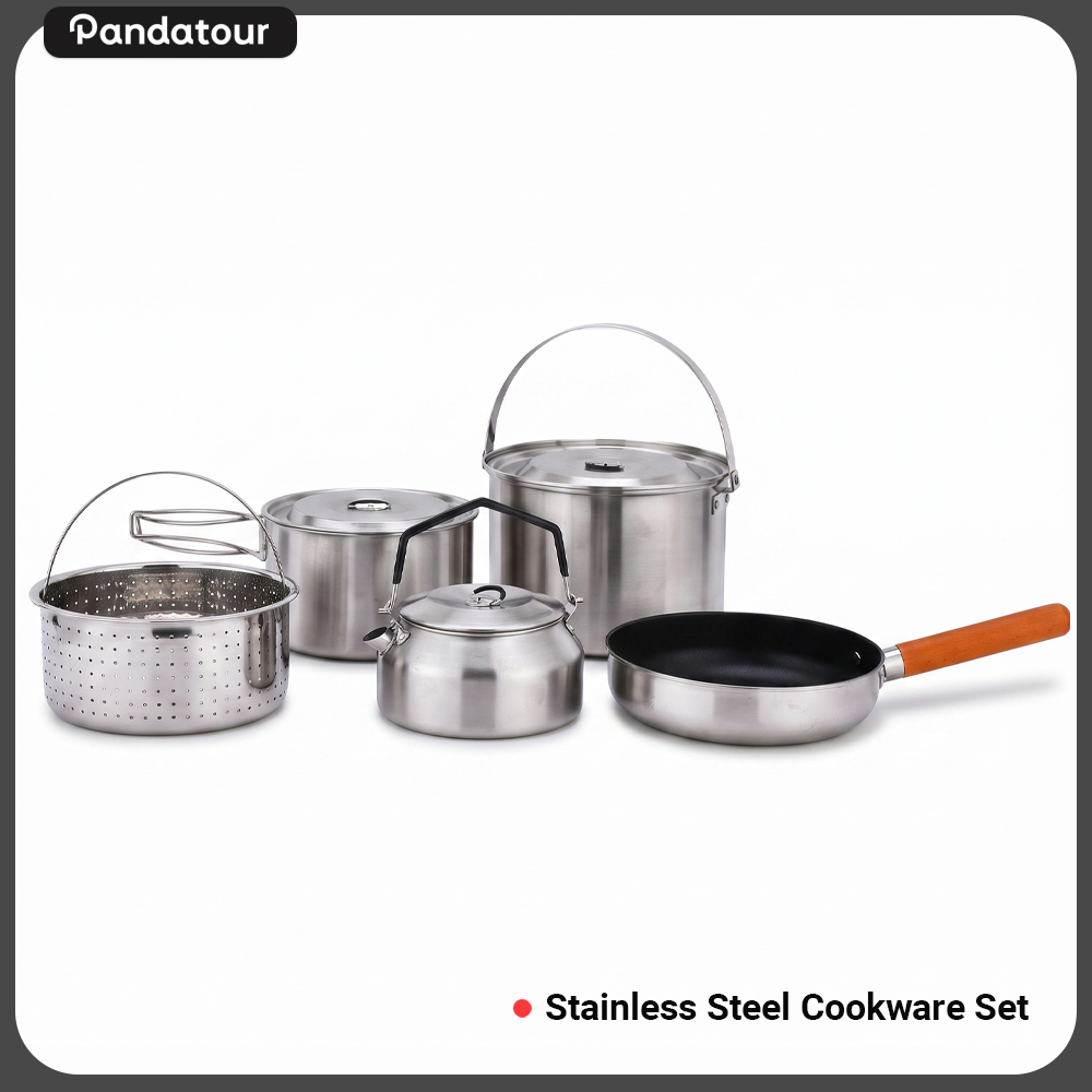 Outdoor Camping World - Pandatour Outdoor Camping 5Piece Stainless Steel