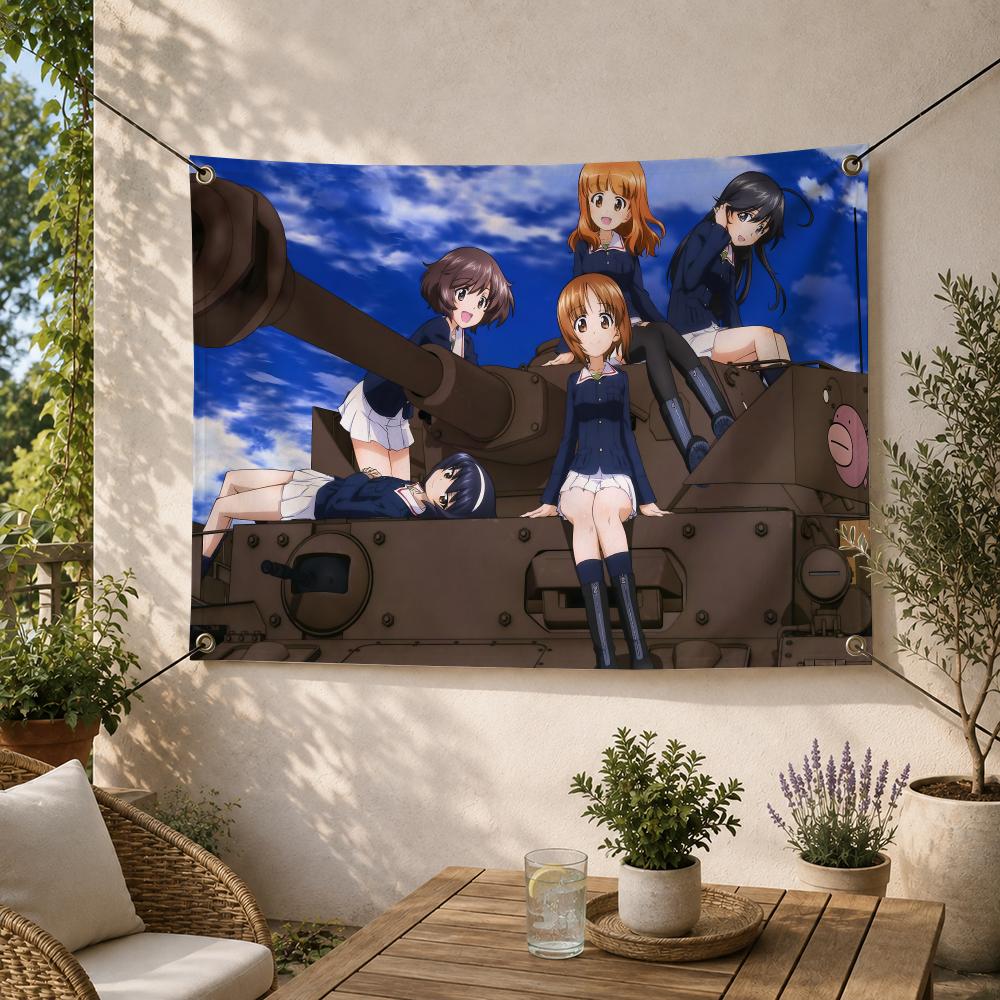 Outdoor Und Camping - Military Anime G-Girls Und Panzer Flags