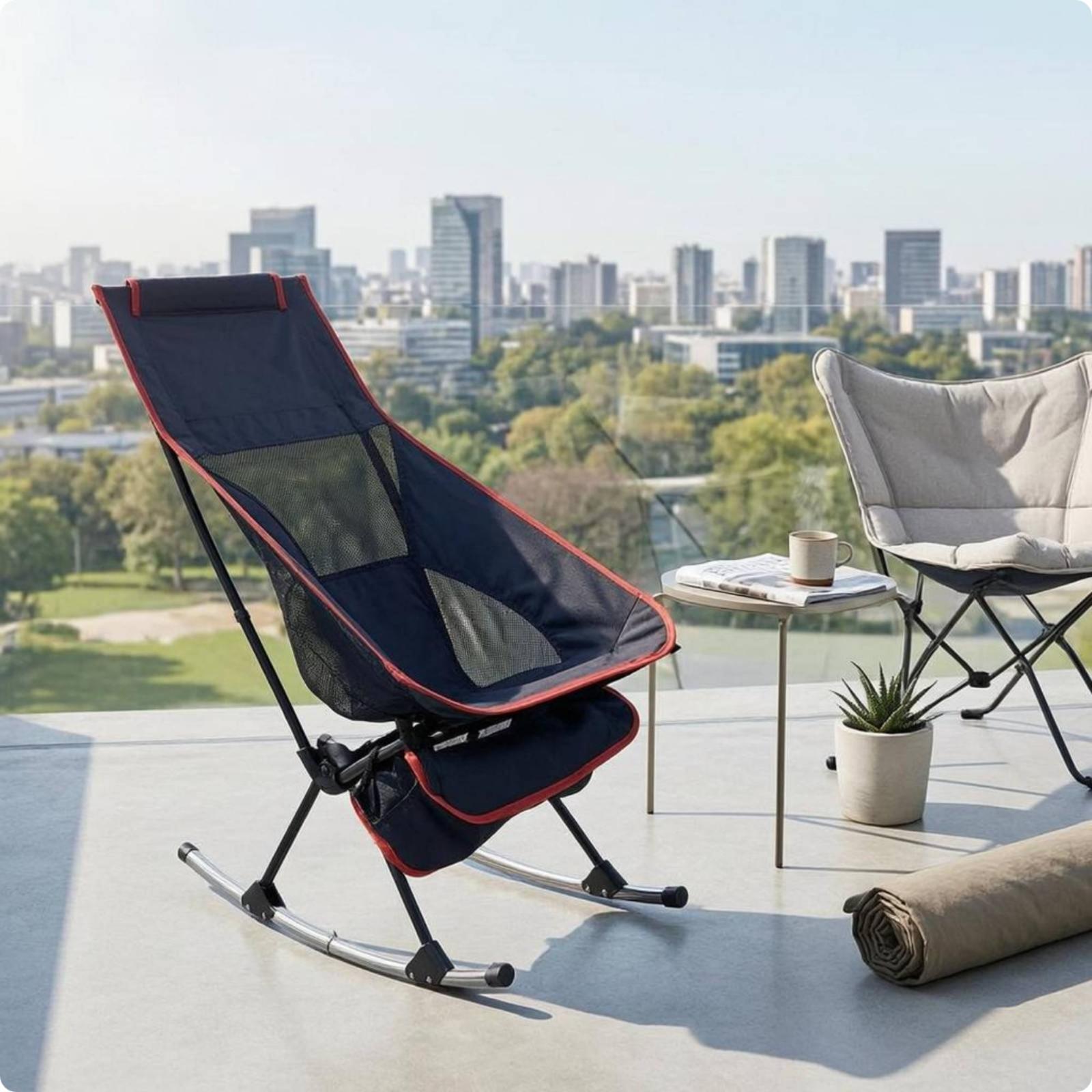 Foldable Outdoor Rocking Chair - огляд і ціна Outdoor Camping Rocking Chair