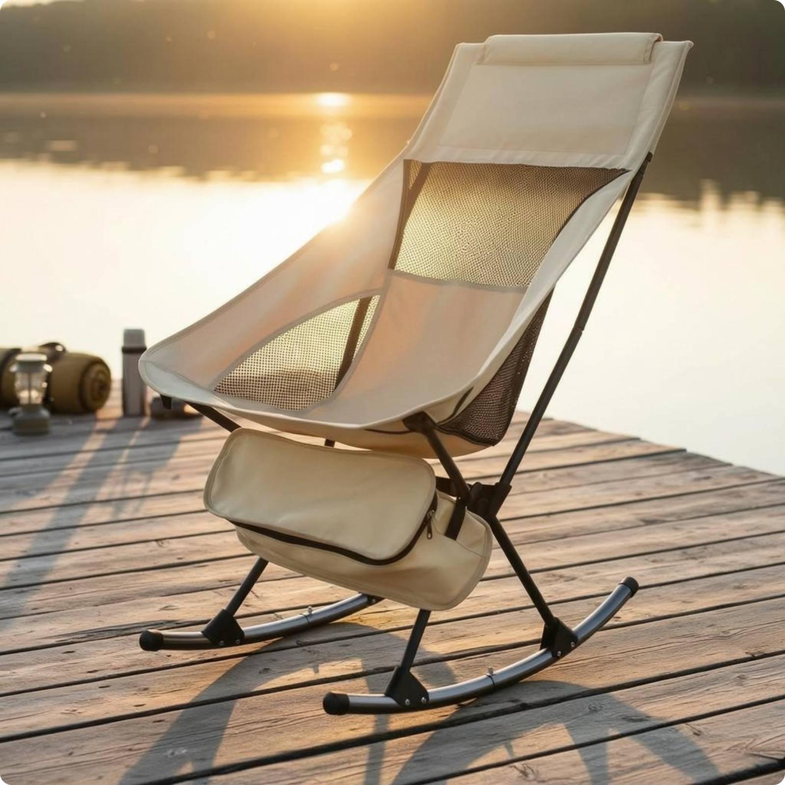 Foldable Outdoor Rocking Chair - огляд і ціна Outdoor Camping Rocking Chair