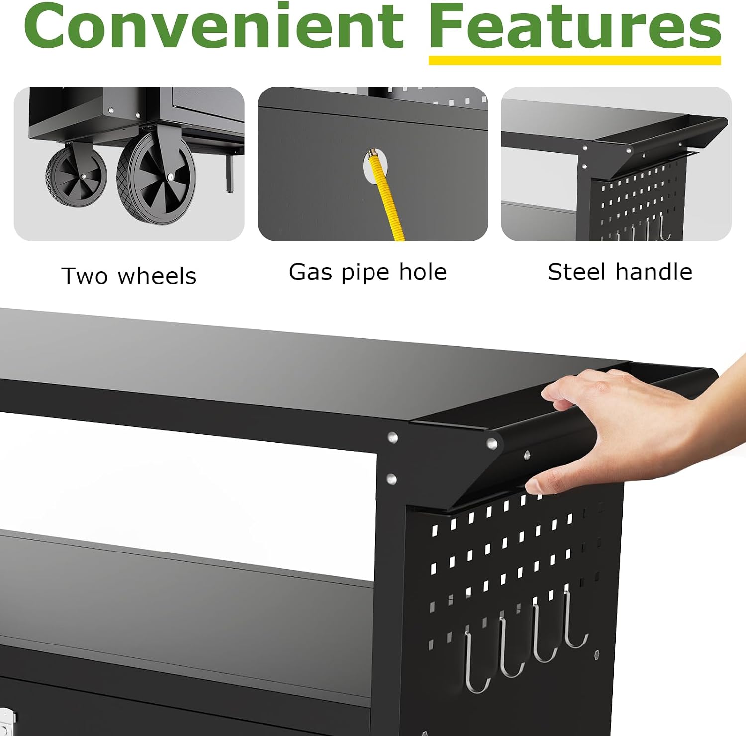 Outdoor Grill Cart Table With  - огляд і ціна Outdoor Camping Table With Storage