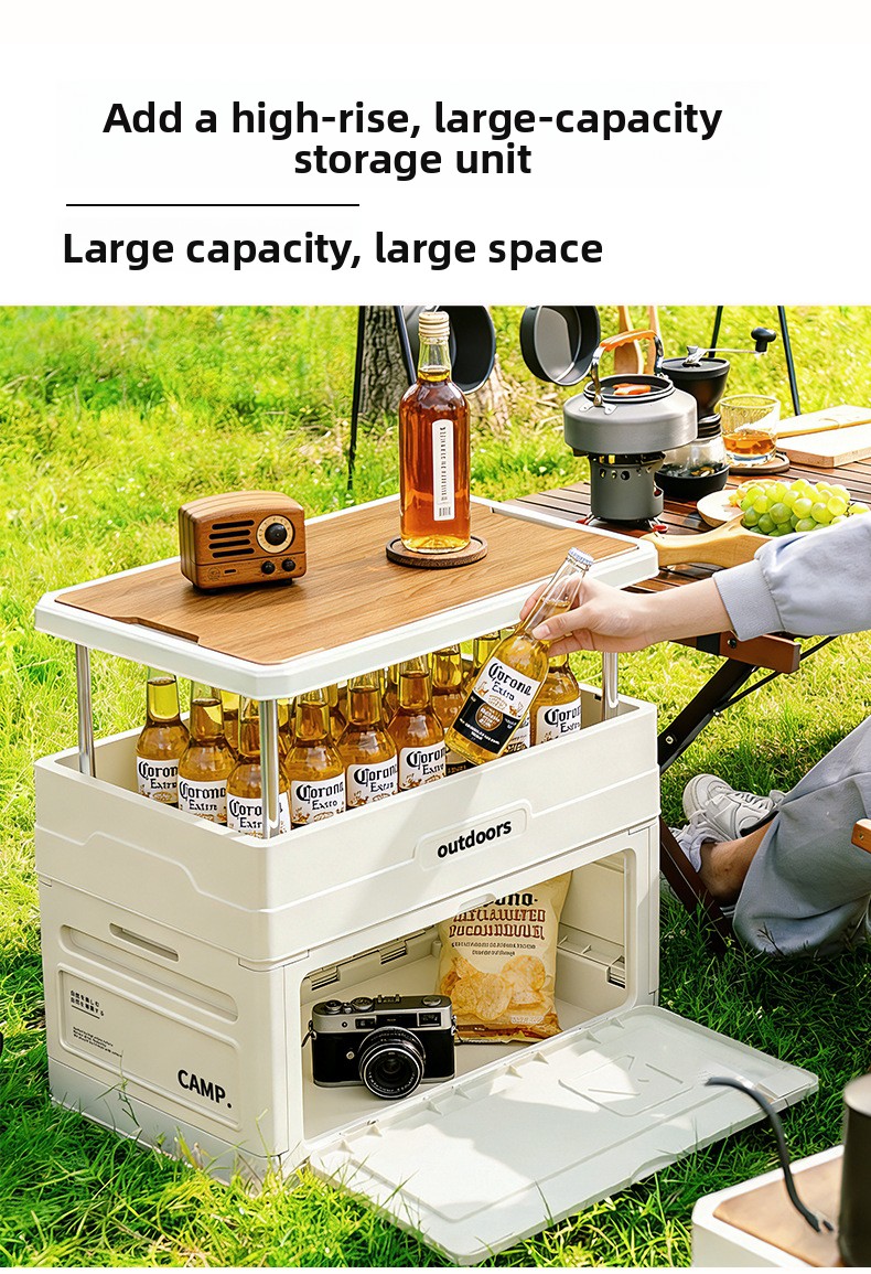 Camping Folding Storage Box Wo - огляд і ціна Outdoor Camping Table With Storage