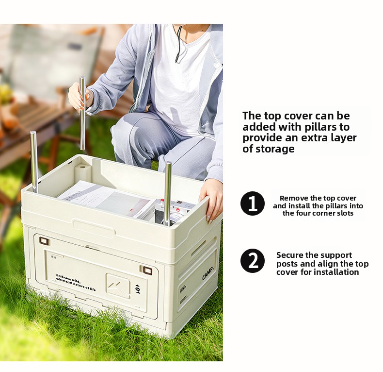 Camping Folding Storage Box Wo - огляд і ціна Outdoor Camping Table With Storage
