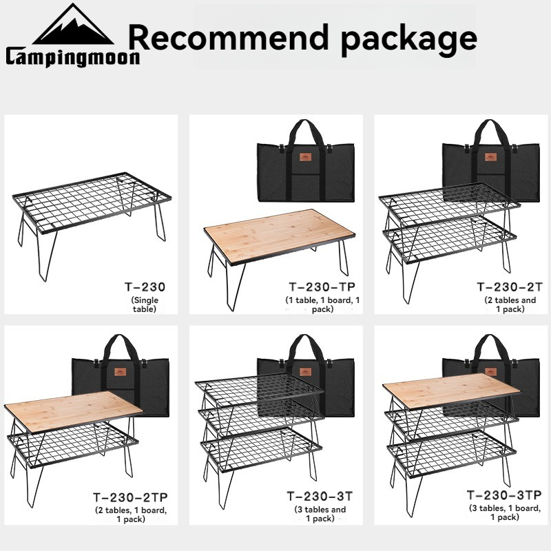 CAMPINGMOON T-230 Portable Mul - огляд і ціна Outdoor Camping Table With Storage