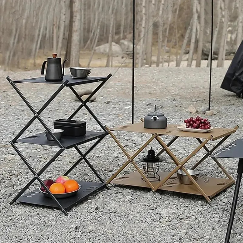 Outdoor Aluminum Alloy 3 Layer - огляд і ціна Outdoor Camping Table With Storage