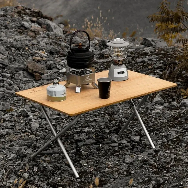 MOUNTAINHIKER 2/3 Bamboo Foldi - огляд і ціна Outdoor Camping Table With Storage
