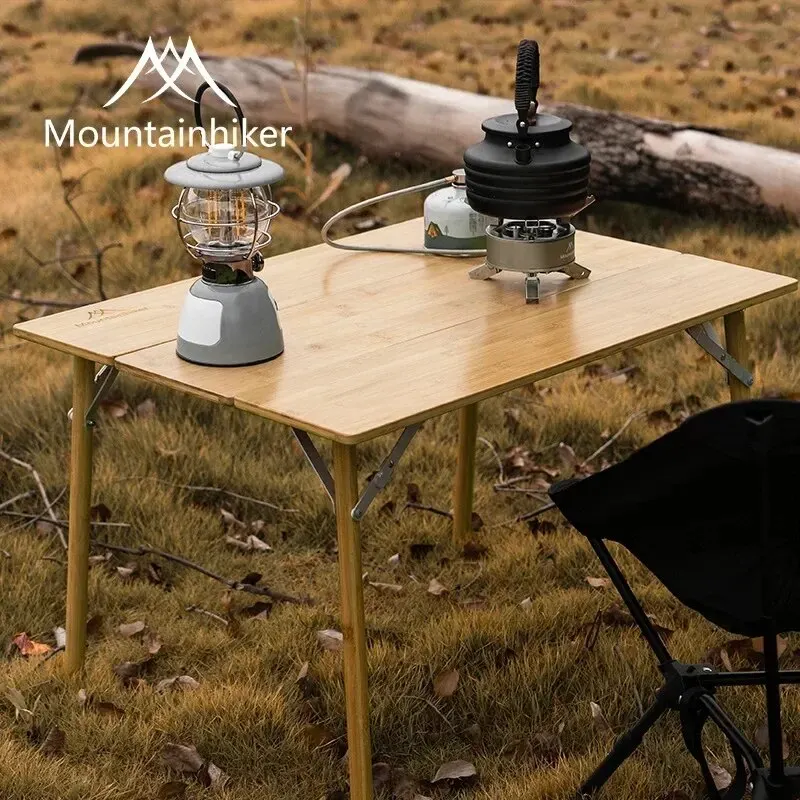 MOUNTAINHIKER 2/3 Bamboo Foldi - огляд і ціна Outdoor Camping Table With Storage