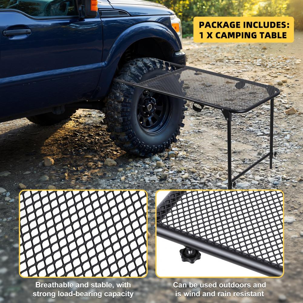 Tire Mount Camping Desk, Steel - огляд і ціна Outdoor Camping Cooking Table